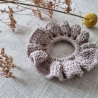 Handgemachtes gehäkeltes Scrunchie - Haargummi aus 100% Merinowolle