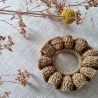 Handgemachtes gehäkeltes Scrunchie - Haargummi aus 100% Merinowolle