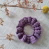 Handgemachtes gehäkeltes Scrunchie - Haargummi aus 100% Merinowolle
