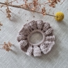 Handgemachtes gehäkeltes Scrunchie - Haargummi aus 100% Merinowolle