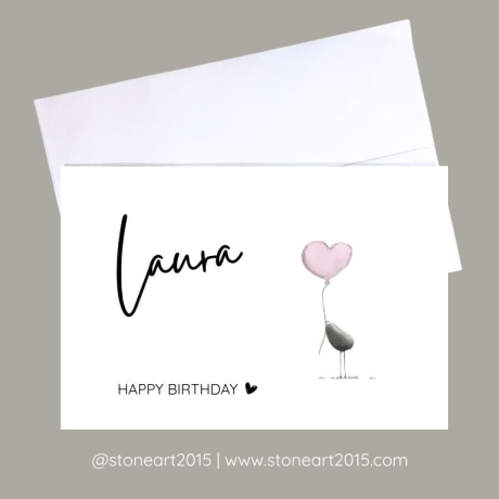 Geburtstagskarte mit Namen handgemacht