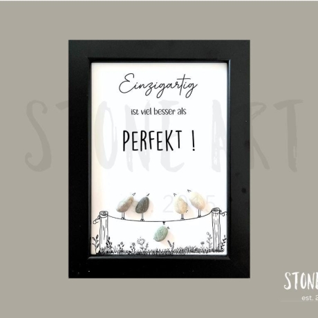 Steinbild Vögel • Einzigartig ist viel besser als perfekt 