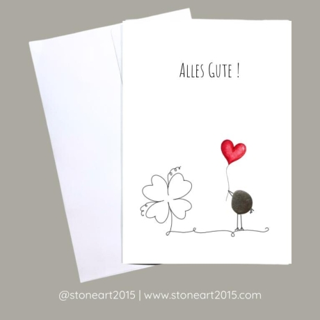 Geburtstagskarte Alles Gute handgemacht