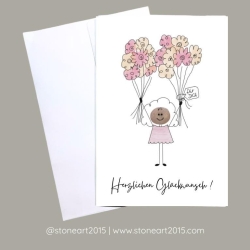 Geburtstagskarte Herzlichen Glückwunsch handgemacht