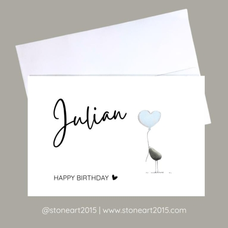 Geburtstagskarte mit Namen handgemacht