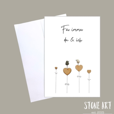 Karte zum Valentinstag Für immer du & ich