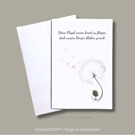 Beileidskarte Pusteblume