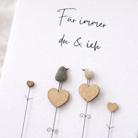 Karte zum Valentinstag Für immer du & ich