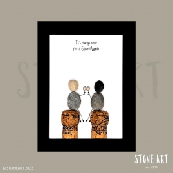 Steinbild „It’s always time for a Glaserl Wein“ – Wein Geschenk