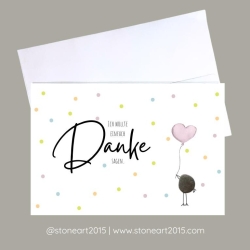 Dankeskarte „Ich wollte einfach Danke sagen“ - Steinbild Umschlag