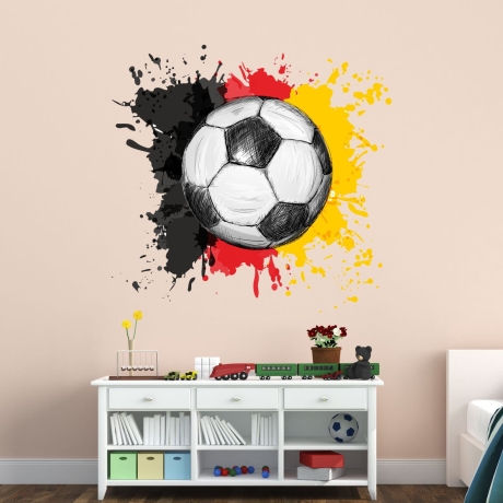 110 Wandtattoo Fussball Soccer spielen Deutschland Fahne Flagge