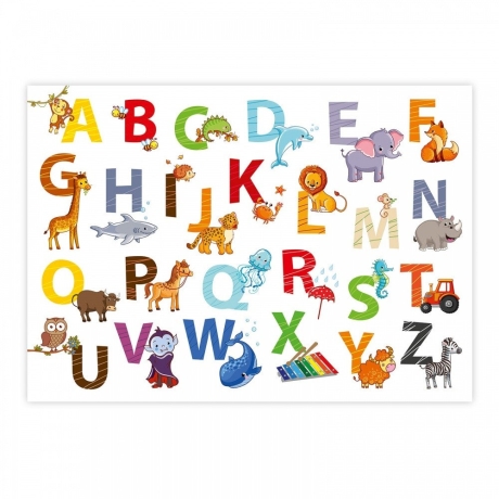 Kinder Tier ABC Poster : Größe - 700 x 500 mm