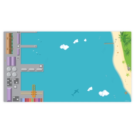 Spielfolie für LACK Tisch Hafen und Insel