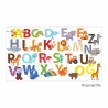 084 Wandtattoo Alphabet Tiere ABC Kinderzimmer Sticker Aufkleber