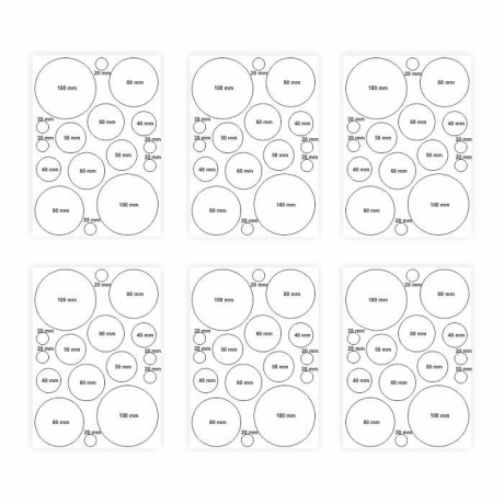 136 Wandtattoo Punkte-Set schwarz - 96 Stück - Babyzimmer