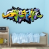 158 Wandtattoo Graffiti bunt Wanddeko Jugendzimmer Teenager