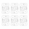 136 Wandtattoo Punkte-Set lachs - 96 Stück - Babyzimmer