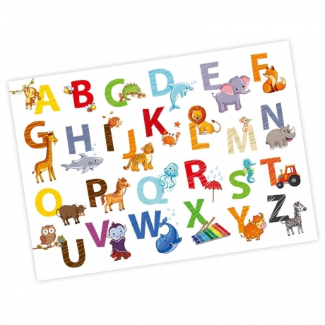 Kinder Tier ABC Poster -  DIN A1 - 841 x 594 mm