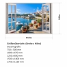 154 Wandtattoo Fenster - Mediterran Mittelmeer Toskana