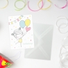 10 Einladungskarten Mädchen Luftballon GLITZER Kindergeburtstag