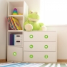 Möbelaufkleber Ordnungssticker für Spielzeug WEISS/GRÜN Kinder