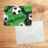 10 coole Einladungskarten Fussball inkl. 10 transp. Briefumschl.