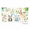 113 Wandtattoo Dschungeltiere Elefant Giraffe Panda Faultier Affe