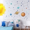 133 Wandtattoo Sonnensystem Planeten Wanddeko Wandbild Sticker