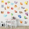 084 Wandtattoo Alphabet Tiere ABC Kinderzimmer Sticker Aufkleber
