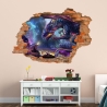 097 Wandtattoo Drache Fantasy - Loch in der Wand