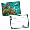 5 coole Einladungskarten Dinosaurier inkl. 5 transp. Briefumschl.