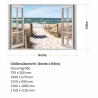 156 Wandtattoo Fenster - Weg zum Ostseestrand Sand Meer Wandbild