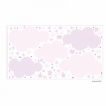 139 Wandtattoo Wolken, Sterne und Punkte Set rosa pink 87 Stück