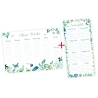 SET Wochenplaner + Einkaufsliste Block Floral grün blau 50 Blatt