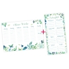 SET Wochenplaner + Einkaufsliste Block Floral grün blau 50 Blatt