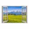151 Wandtattoo Fenster - Alpen Berge Landhaus Wandbild Wanddeko