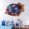 097 Wandtattoo Drache Fantasy - Loch in der Wand