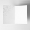 10 Klapp-Einladungskarten Splash Silber + 10 weiße Briefumschl