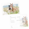 5 Einladungskarten Pferde inkl. 5 transparenten Briefumschl.