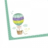 A6 Notizblock Giraffe im Ballon grün mint - 50 Blatt