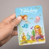 5 Einladungskarten Meerjungfrau GLITZER inkl. 5 Briefumschläge