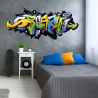 158 Wandtattoo Graffiti bunt Wanddeko Jugendzimmer Teenager