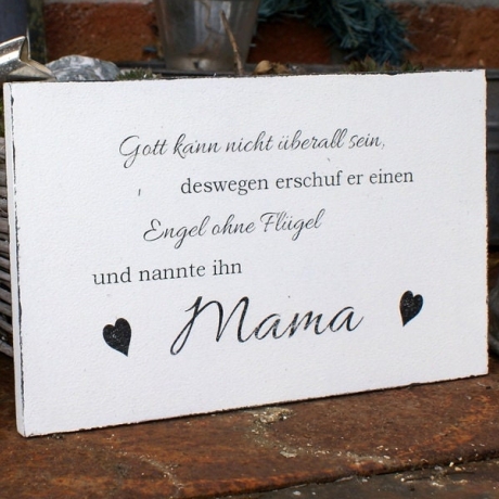Schild Holz Mama Shabby Chic