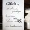 Schild Holz Glück ist ... Shabby Chic