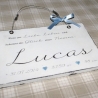 Namensschild zur Geburt, Taufe – Shabby Chic - Junge
