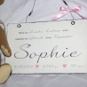 Namensschild zur Geburt, Taufe – Shabby Chic - Mädchen