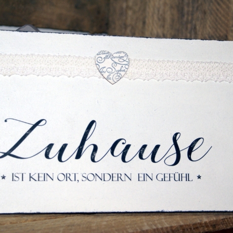 Schild Holz Zuhause ist kein Ort ... Shabby Chic