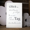 Schild Holz Glück ist ... Shabby Chic