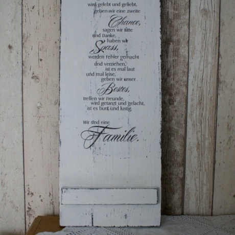 Schild Holz Shabby Chic   In diesem Haus ...