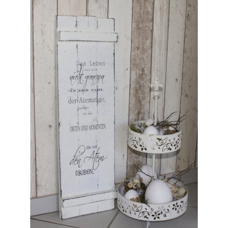 Schild Holz Shabby Chic Das Leben